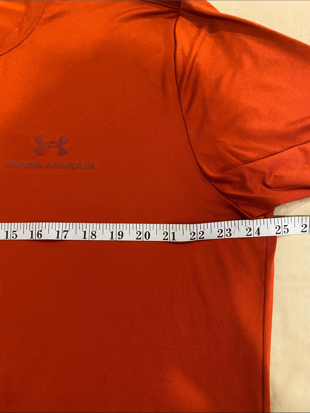 Under Armour Men’s Rust/Orange Crew Neck Performance Tee - Picture 7 of 8